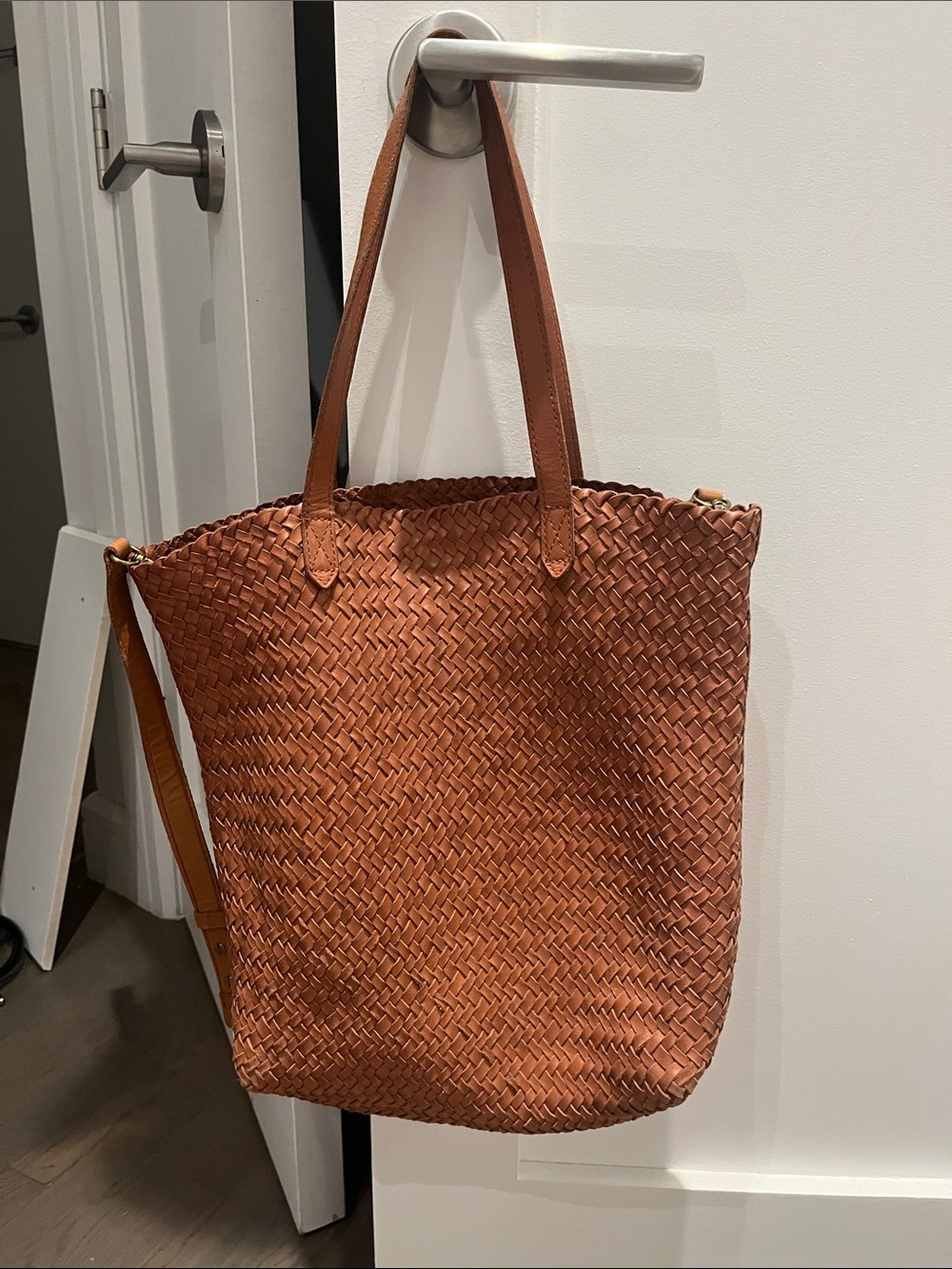 Madewell Woven Leather Shoulder Bag - Tan/Brown